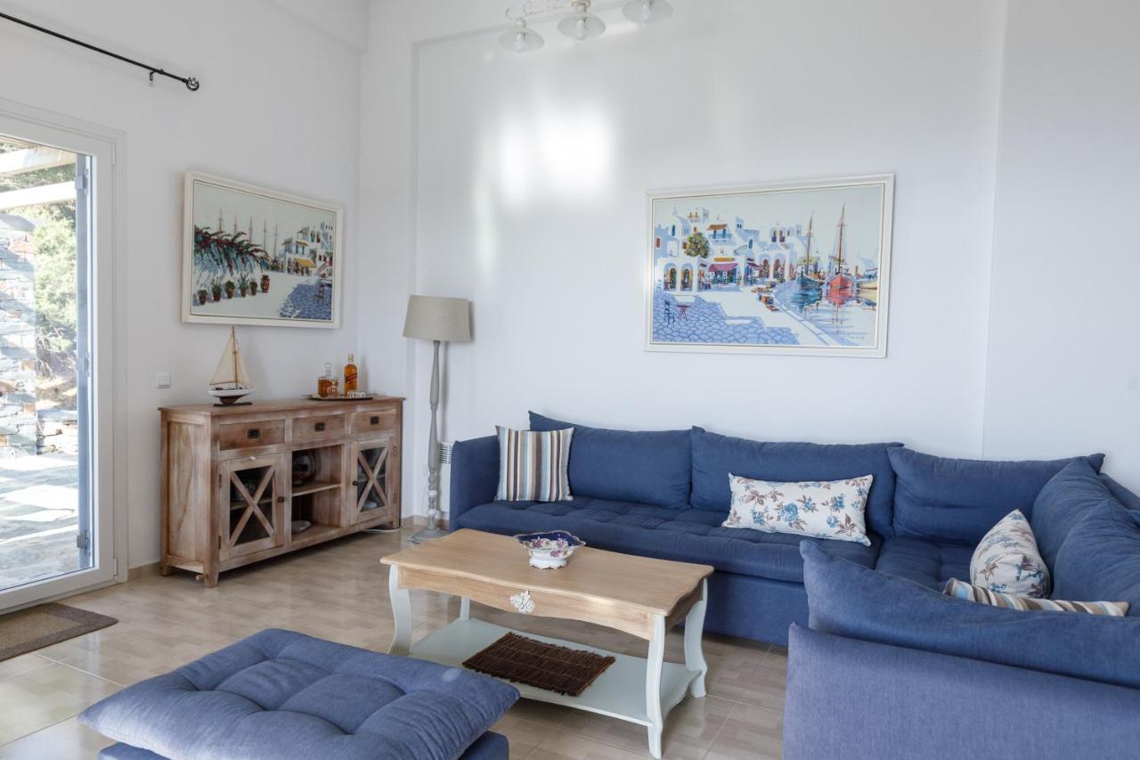Cycladic Villa With Sea View! Ioulis Kültér fotó